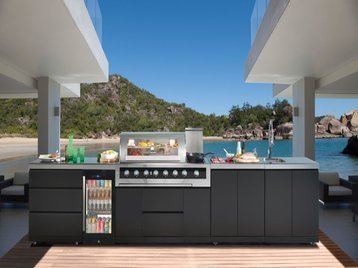 gasmate galaxy black hood lpg outdoor kitchen