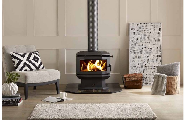 Free standing wood heating