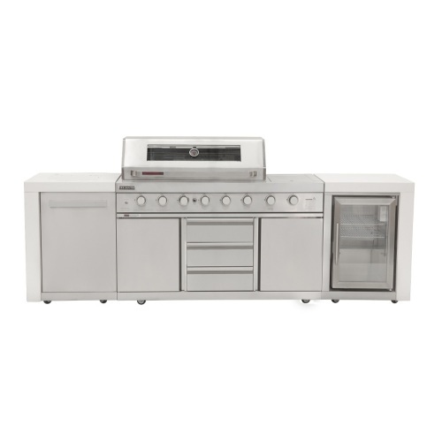 Grillmaster 8 Grand Royale BBQ with Storage & Single Fridge
