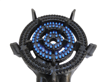 Triple ring cast iron burner 