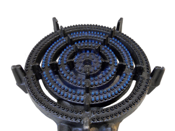 Quad ring cast iron burner