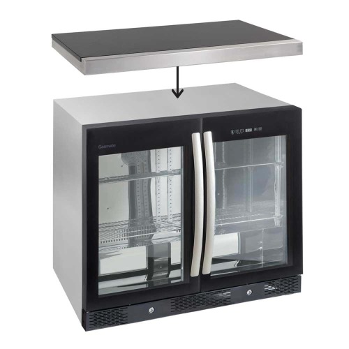 Galaxy black double fridge