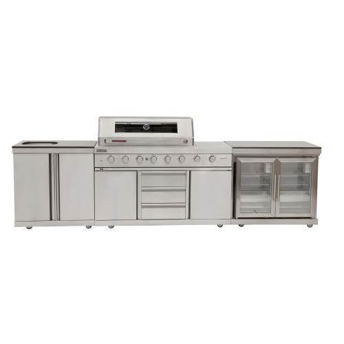 Grillmaster 8 Outdoor Kitchen with sink & double fridge