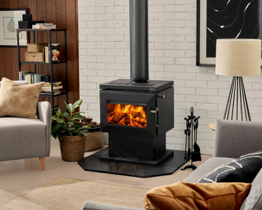 Saxon Merbau Freestanding Wood Heater BBQs R Us