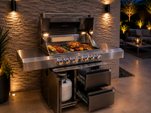 Grillmaster 4 Burner BBQ - Dark Finish
