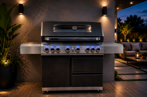 Grillmaster 6 Burner BBQ Dark
