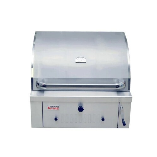 Grandfire built in charcoal BBQ