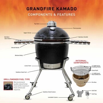 Grandfire Kamado 23" on cart