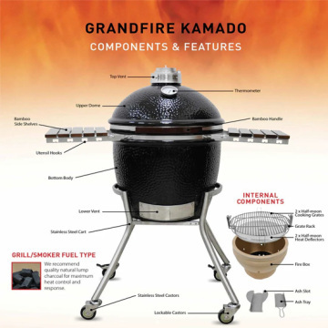 Grandfire Kamado BBQ 23" on cart