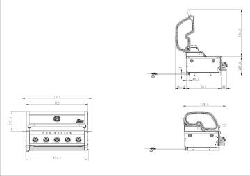 Coleman Pro Series 5 burner built in BBQ