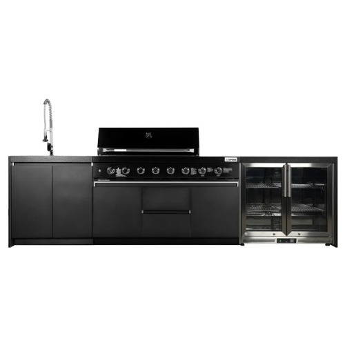 Aspire BBQ, sink & double fridge outdoor kitchen