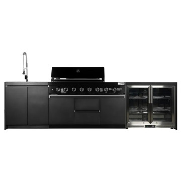 Aspire BBQ, sink & double fridge outdoor kitchen