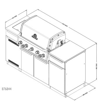 Broil King Baron 590i Pro shadow outdoor kitchen