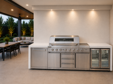 Grillmaster 8 Grand Royale BBQ with Storage & Double Fridge - SALE!!