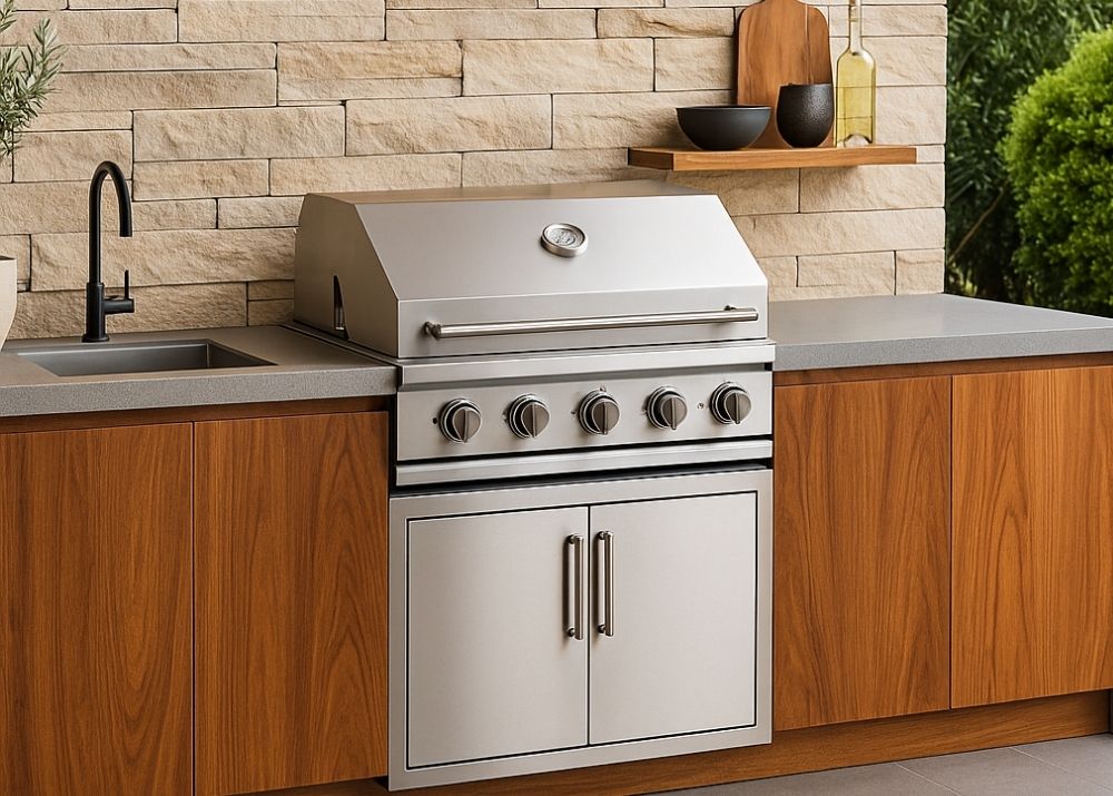 Mixing Textures: Timber, Stone and Steel in Outdoor Kitchen Design